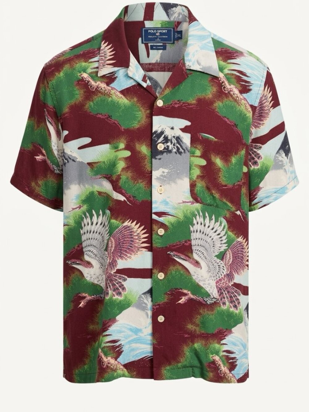 Polo Sport Ralph Lauren XL Rayon Shirt – Scenic Bird Print – Short Sleeve